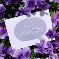 Image 2 of Bonjour greeting card