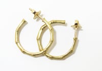 Image 1 of Bamboo Hoop Earring 