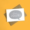 Bonjour greeting card