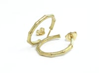 Image 3 of Bamboo Hoop Earring 