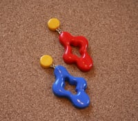 Image 5 of Mismatch primary color earrings