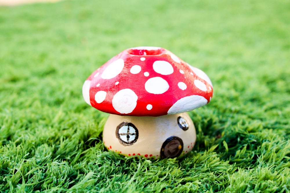 Image of Mushroom Hut Pencil Holder 