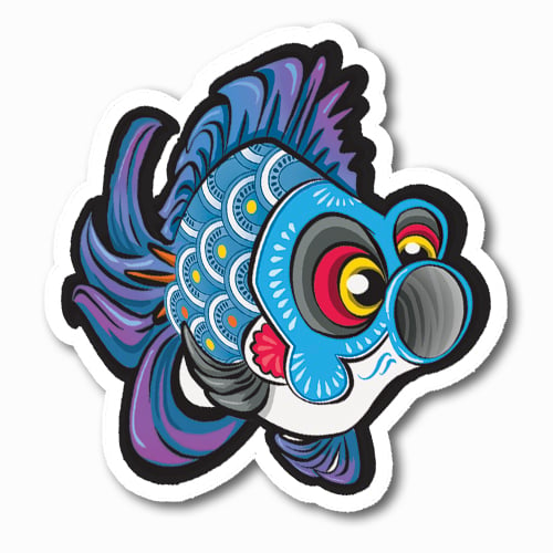 Image of Koinobori [Blue] Sticker