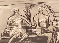 Image 2 of henry moore  / two seated family groups / 27/064