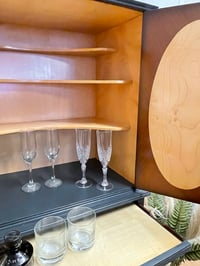 Image 2 of Stunning blue & gold leaf drinks cabinet in F&B Railings