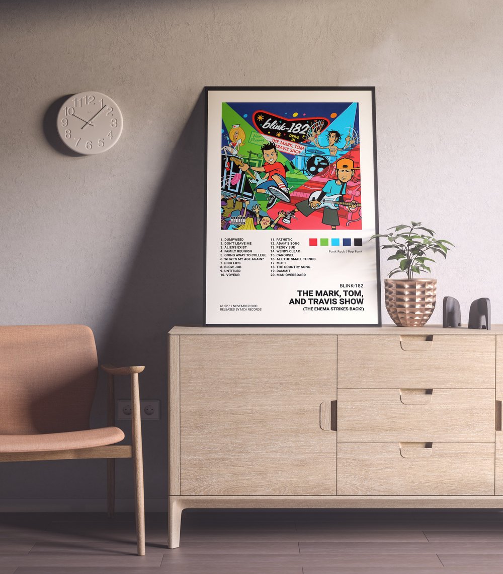 Blink-182 - The Mark, Tom, and Travis Show Album Cover Poster