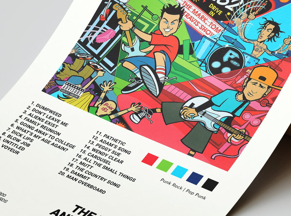  Blink-182 - The Mark, Tom, and Travis Show Album Cover Poster