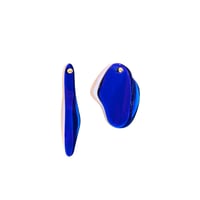 Image 2 of ASYMMETRIC EARRINGS _ BLUE