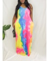 Long Maxi Tie-Dye Summer Sundress 