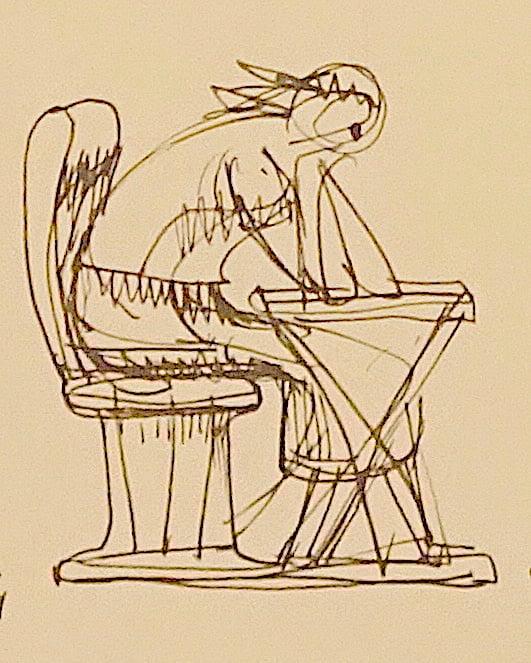 Image of MOORE COLLECTION / mary doing homework 1 / 27/020