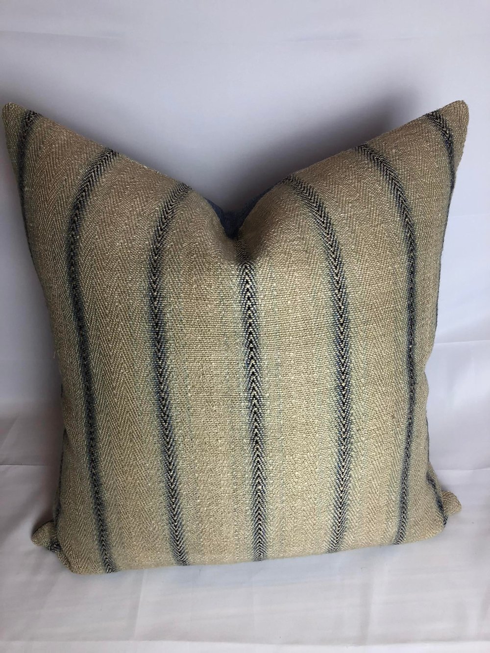 Ralph Lauren Designer Woven Flax, Linen and Jute Fabric Pillows