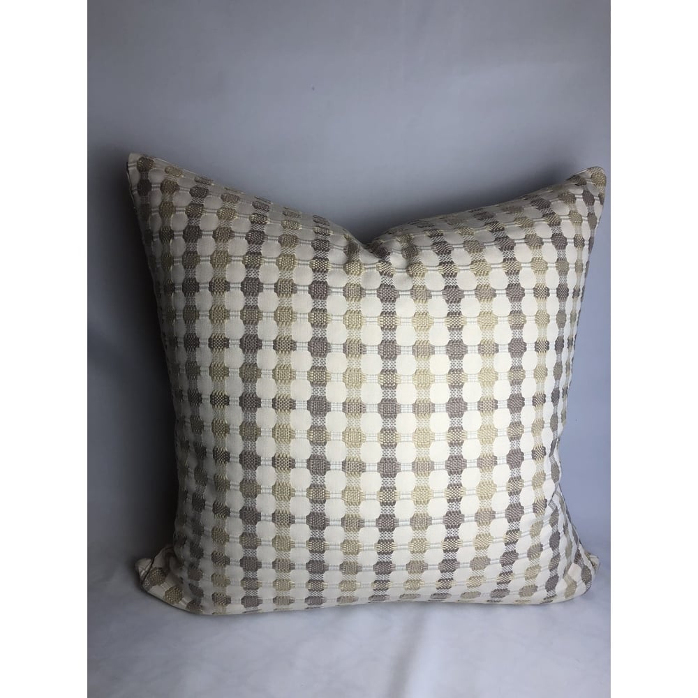 Massoud Designer Fabric Textured Plaid Pillow