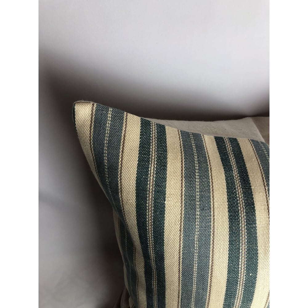 Ralph Lauren Designer French Country Ticking Stripe Linen Pillow
