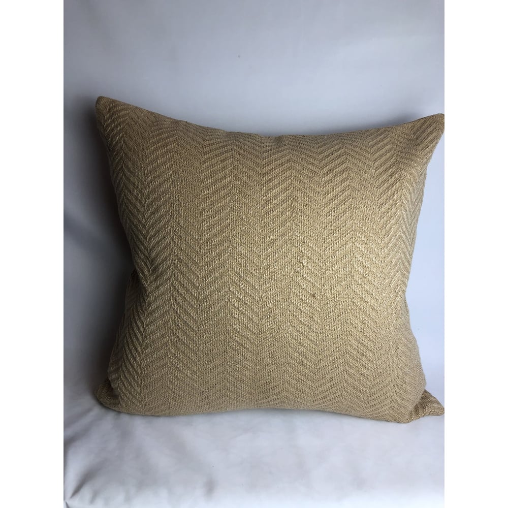 Lee Jofa Bulrush Chevron Natural Jute Designer Fabric Pillow 