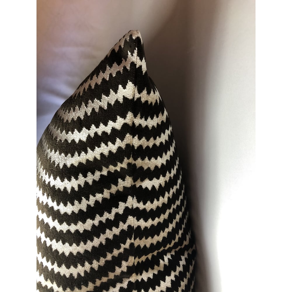 Roma Contemporary Zig Zag Designer Fabric Pillow Cover