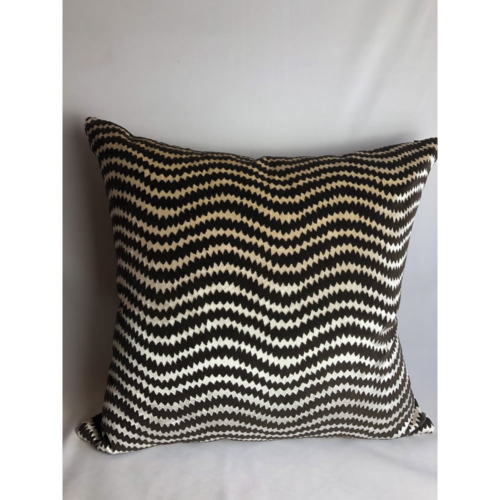 Roma Contemporary Zig Zag Designer Fabric Pillow Cover