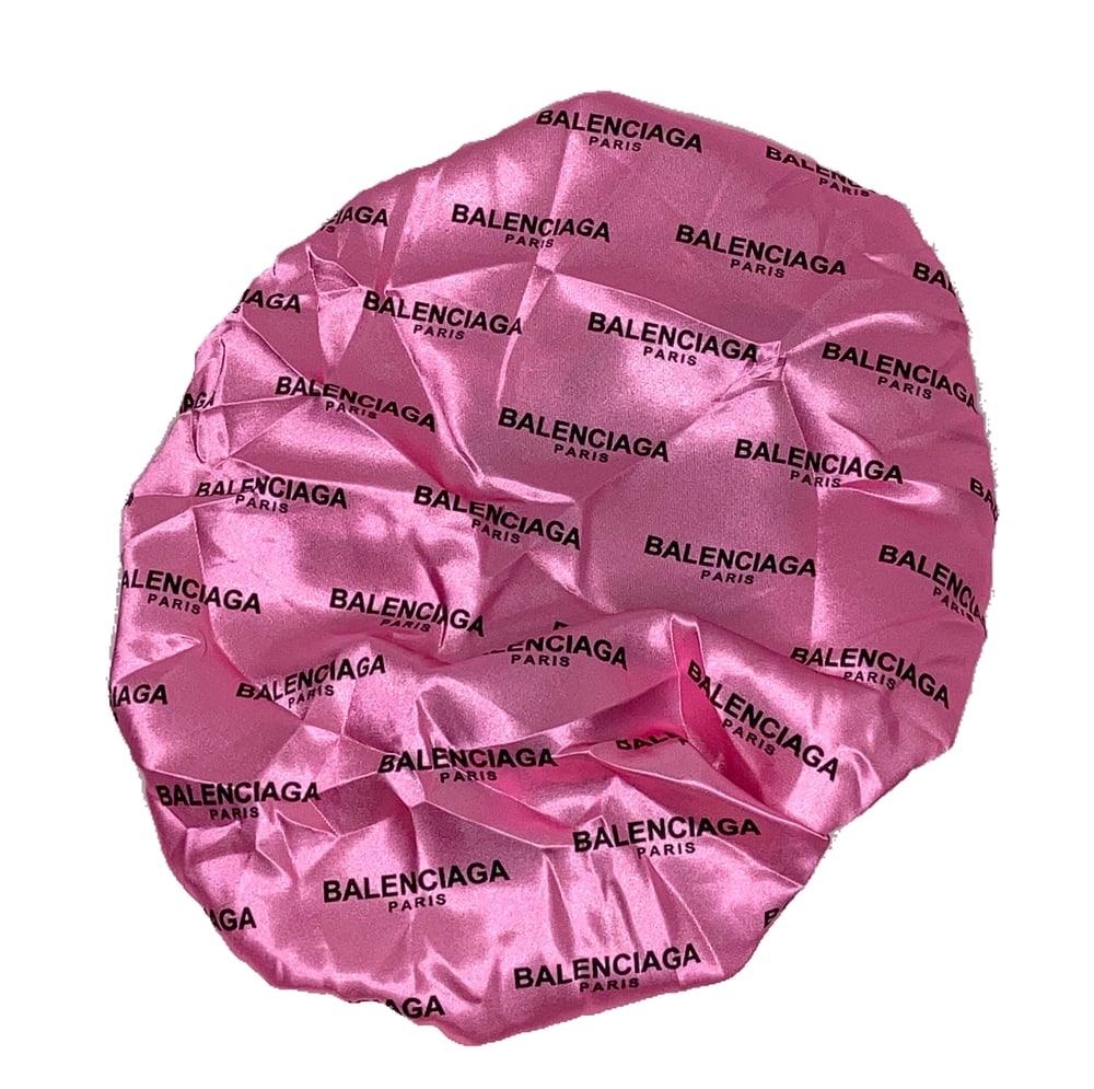Image of Pink Balenciaga Designer Bonnet
