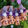 MADE TO ORDER: Amethyst Troll Shorty with Flower crown