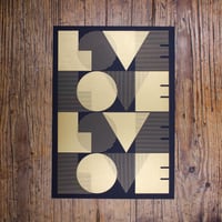 Image 1 of Love Love Love Love | gold on black