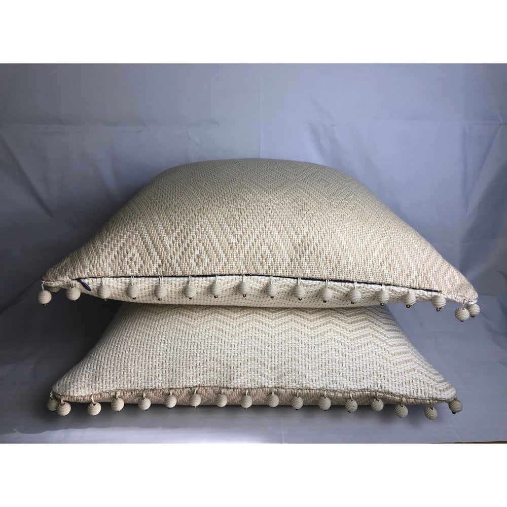 Luxurious Woven Kravet Designer Pillow 90/10 Down Insert With Schumacher Trim