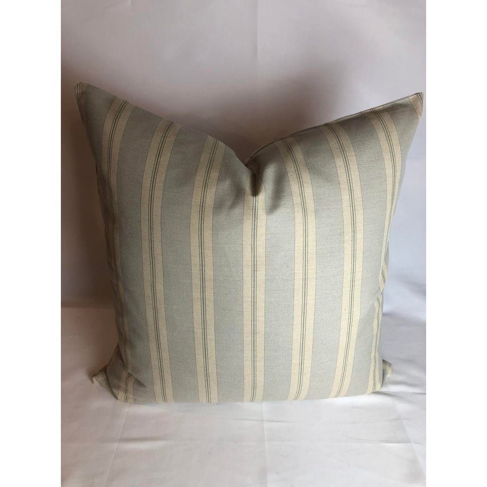 Cowtan and Tout Stripe Wool Designer Pillow With 90/10 Down Insert