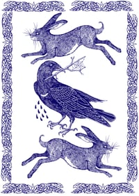 Image 1 of hare and rook Screen print