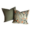 Mid Century Modern Style Fabric Designer Pillows - a Pair