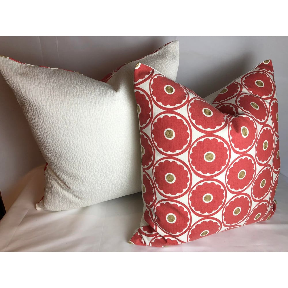 Danish Modern Kravet Pop Flower Designer Pillow