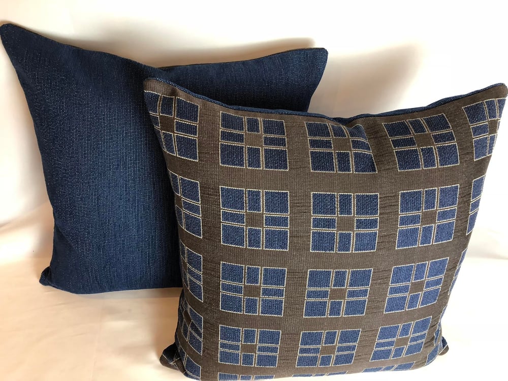 Mid-Century Modern Brunschwig & Fils Fabric Designer Pillows - Set of 2