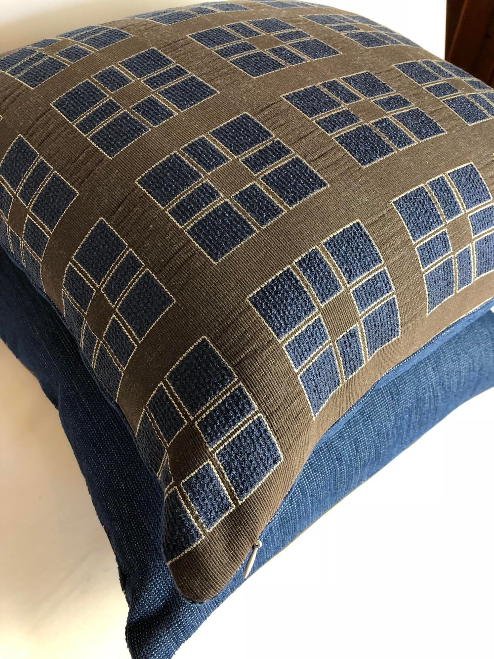 Mid-Century Modern Brunschwig & Fils Fabric Designer Pillows - Set of 2