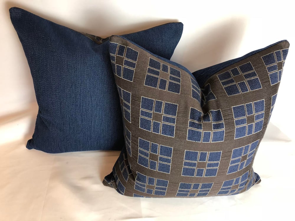 Mid-Century Modern Brunschwig & Fils Fabric Designer Pillows - Set of 2