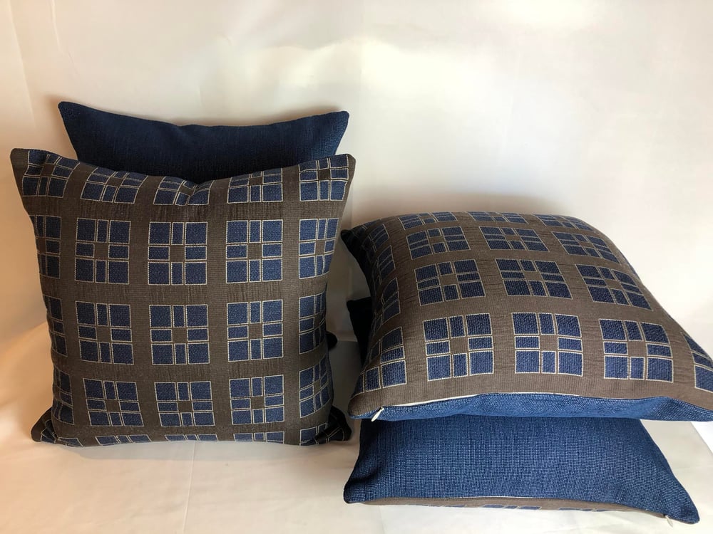 Mid-Century Modern Brunschwig & Fils Fabric Designer Pillows - Set of 2