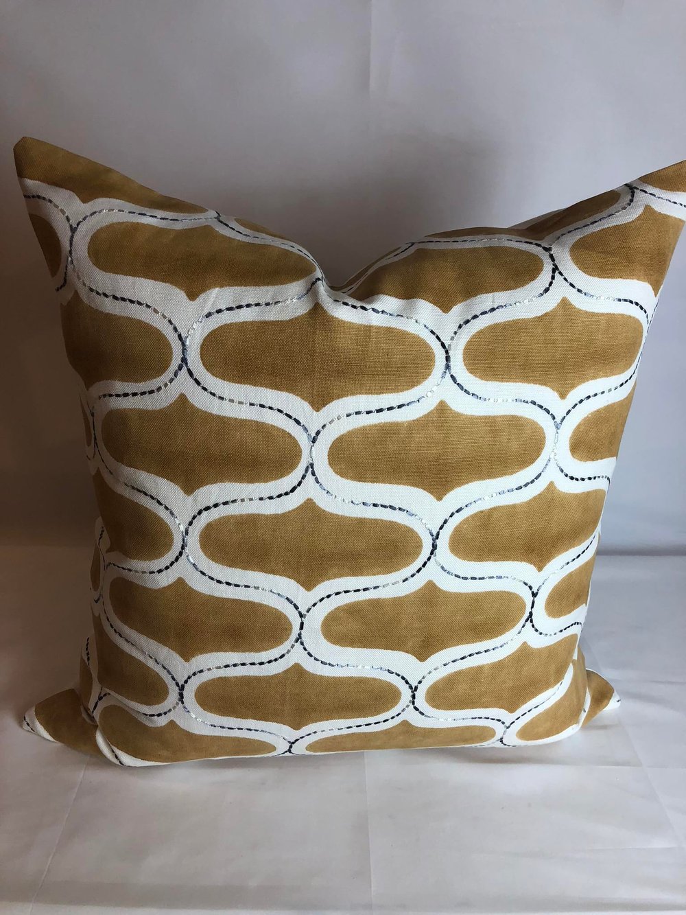 Seemakrish Hand Block Printed Designer Pillow With 90/10 Down Insert