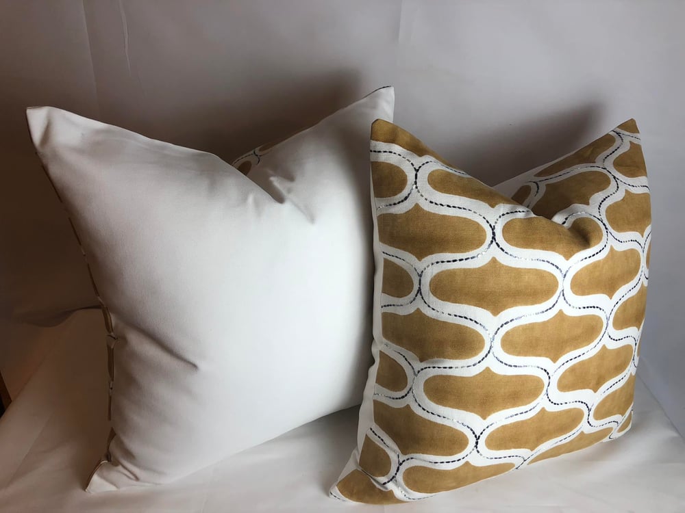 Seemakrish Hand Block Printed Designer Pillow With 90/10 Down Insert