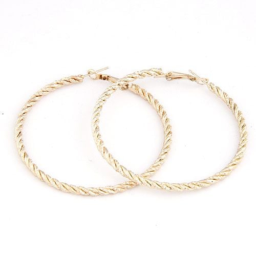 Image of Twisted Rope Gold Earrings