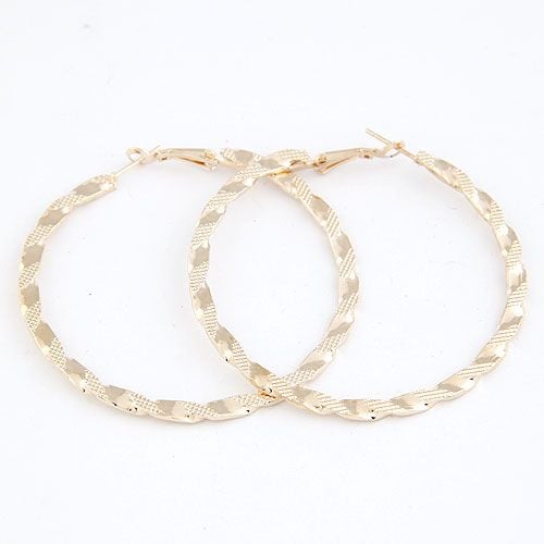 Image of Fashion Gold Hoop Earrings