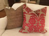 Designers Guild Linen Damask Designer Pillow With 90/10 Down Insert