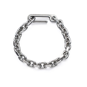 Image of DRILLING LAB - Framework Chain Bracelet (Matte Silver)