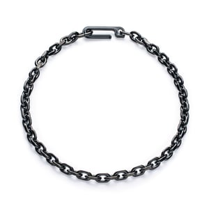 Image of DRILLING LAB - Framework Chain Necklace (Raw Black)