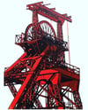 Lewis Merthyr Winding Gear 2 linocut print