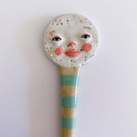 Image 1 of Pot Plant Pals - Moon Spoon / Blue Stripes