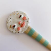 Image 3 of Pot Plant Pals - Moon Spoon / Blue Stripes