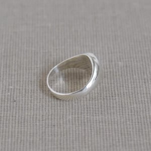 Image of Circle face silver signet ring