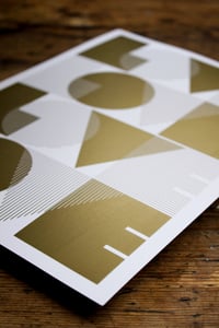Image 3 of Love Love Love Love / gold on white