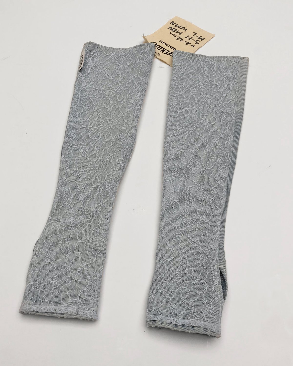 DENIM LACE SLEEVES - BLUE
