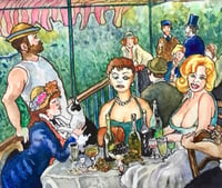 Original Water Colour ‘The Luncheon of the Boating Party Avec Les Trois Invites Speciaux’