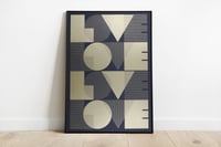Image 2 of Love Love Love Love | gold on black