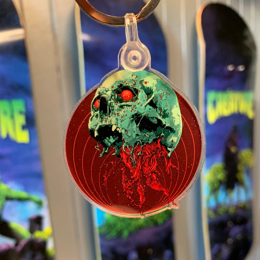 Image of Skull Full Of Blood Keychain