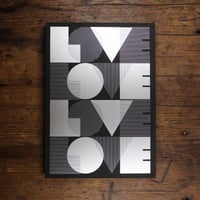 Image 1 of Love Love Love Love / silver on black