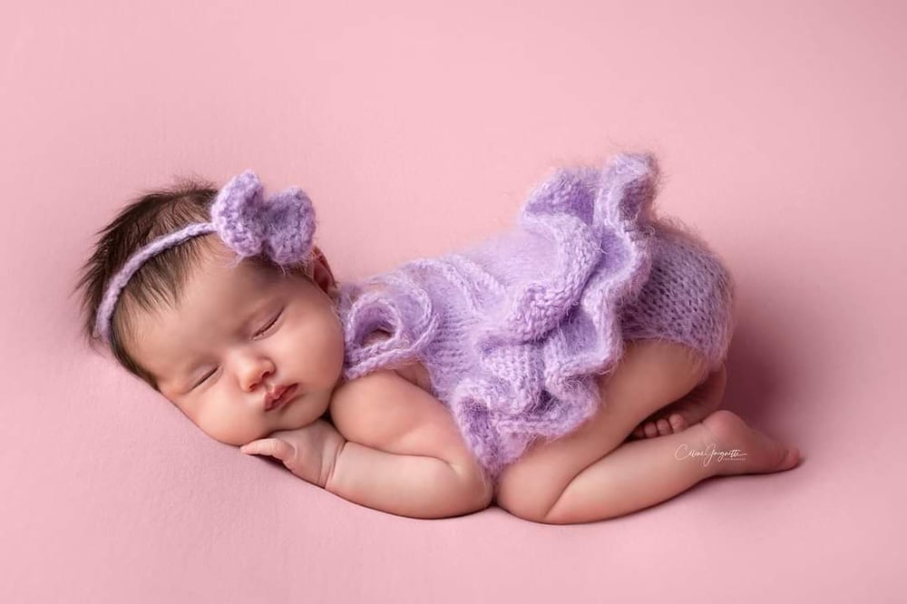 Image of Ballerina dress and headband. Newborn, sitter size